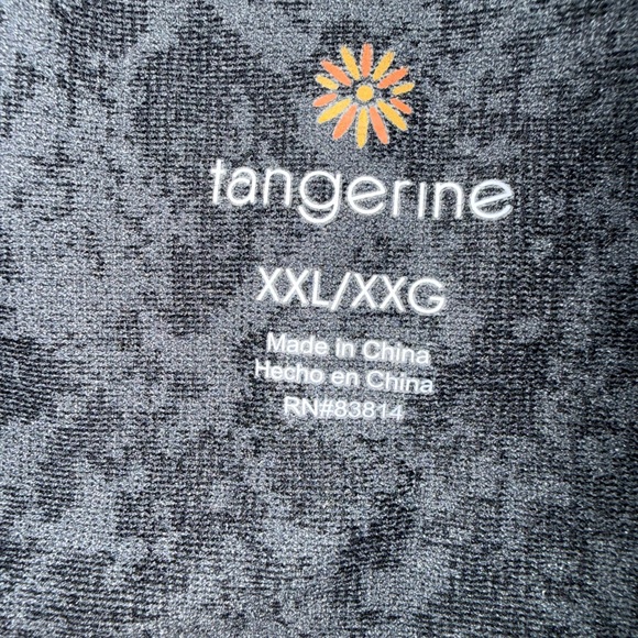 Tangerine Active Tank Gray Black Abstract Print Sleeveless Workout Athletic - Picture 3 of 6